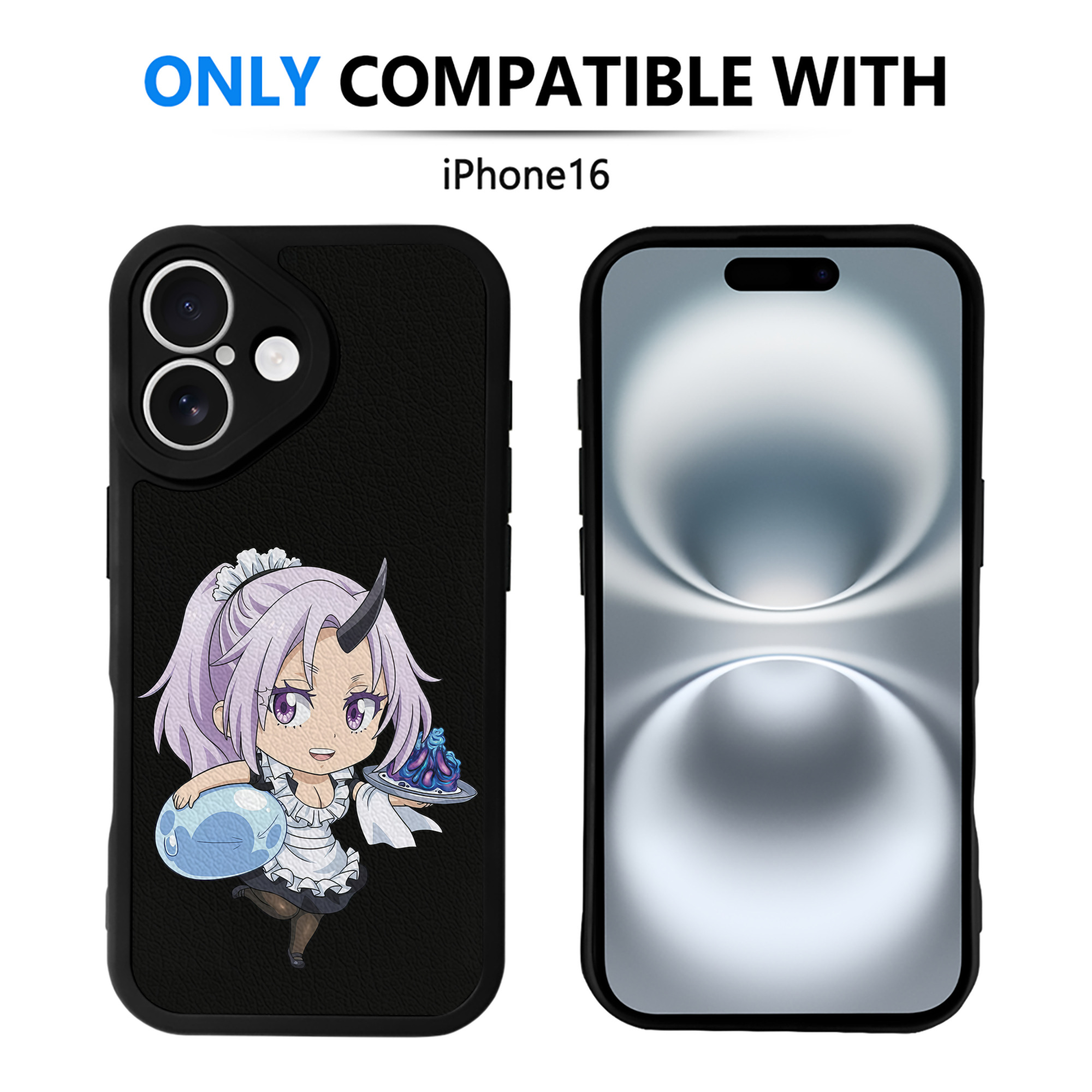 （画像用） 転スラ Regarding Reincarnated to Slime 【iPhone 16シリーズ対応】シリコンスマホケース（レザー調） 材質：シリコン